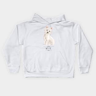 Westie - West Highland White Terrier Kids Hoodie